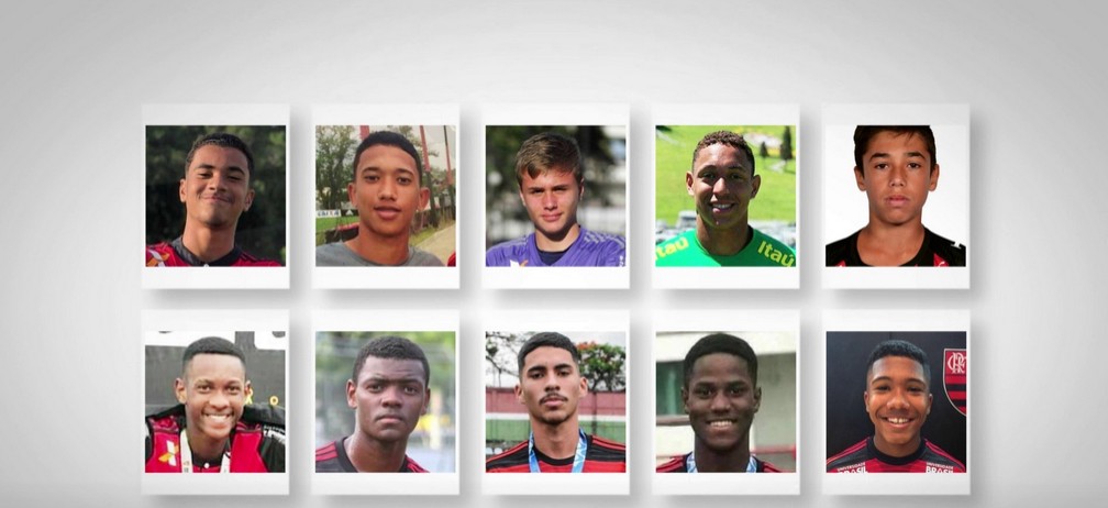 Os 10 adolescentes que morreram em incêndio no Ninho do Urubu — Foto: Fantástico/ Reprodução