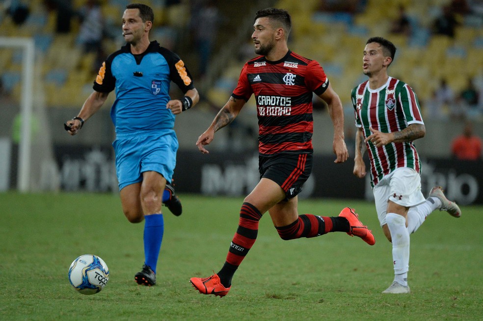 Arrascaeta no Fla-Flu &mdash; Foto: Alexandre Vidal/Flamengo