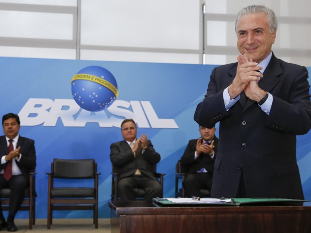 O presidente Michel Temer, durante cerimônia no Palácio do Planalto para anunciar créditos para micro e pequenas empresas (Foto: Marcos Corrêa/PR)