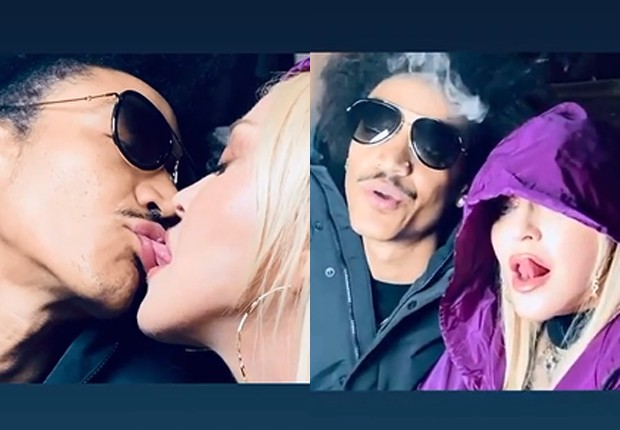 Madonna e o namorado, Ahlamalik Williams (Foto: Reprodução/Instagram)