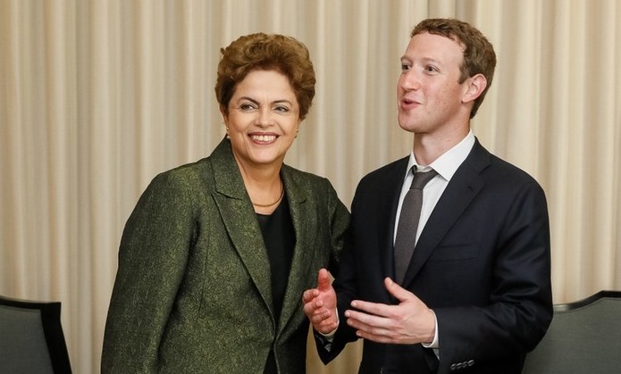 Dilma Rousseff e Mark Zuckerberg fecham acordo para ampliar inclus?o digital no Brasil (Reprodu??o/Facebook)