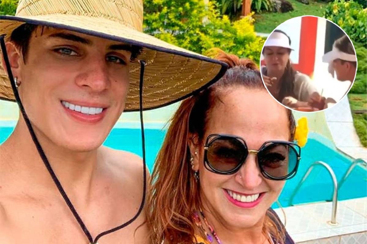 Nadine Gonçalves, mãe de Neymar, com Tiago Ramos (Foto: Reprodução/Instagram)