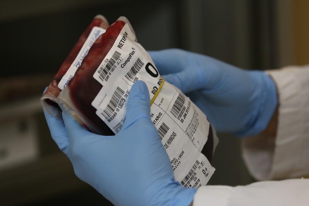 Bolsa de sangue de doação  — Foto: Maurício Vieira/Secom/Divulgação