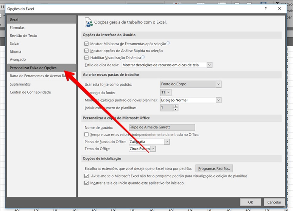 Para ter acesso ao VBA, é preciso ativar o menu de Desenvolvedor no Excel — Foto: Reprodução/Filipe Garrett