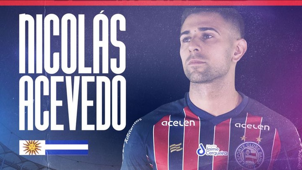 Nicolas Acevedo é anunciado pelo Bahia — Foto: Divulgação/EC Bahia