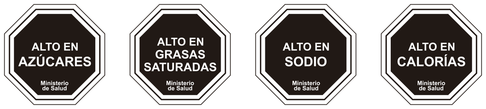 Selos são colocados em embalagens de produtos do Chile (Foto: Ministério da Saúde do Chile)