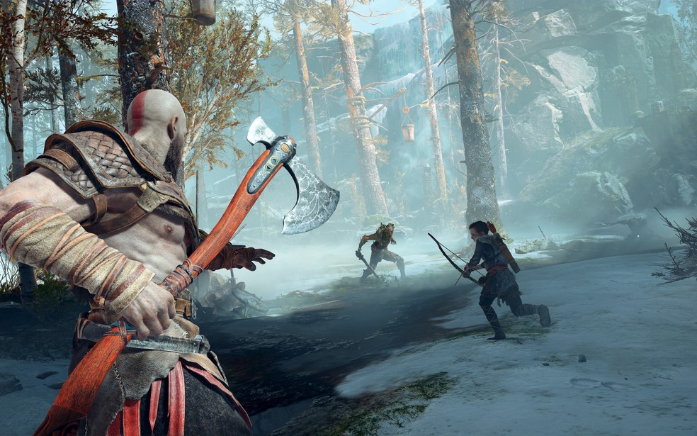 God of War (2018) foi o primeiro game da franquia tendo a mitologia nórdica como cenário; veja essa e outras ofertas da semana — Foto: Divulgação/hdqwalls.com