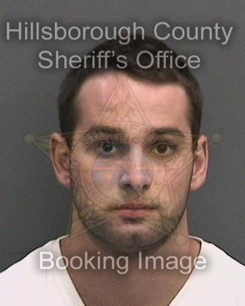 Erick Bretz foi detido novamente nos EUA  — Foto: Hillsborough County Sheriff's Office/Divulgação 