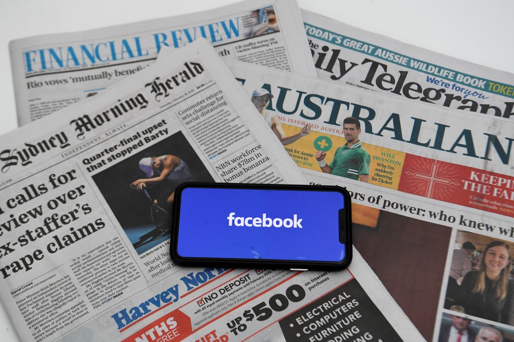 Facebook não chegou a um acordo e baniu conteúdo de notícias na Austrália — Foto: Lukas Coch/via Reuters