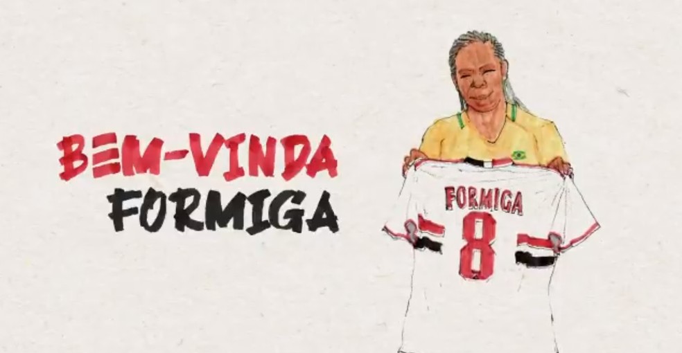 Formiga foi anunciada pelo São Paulo nesta segunda-feira — Foto: Reprodução