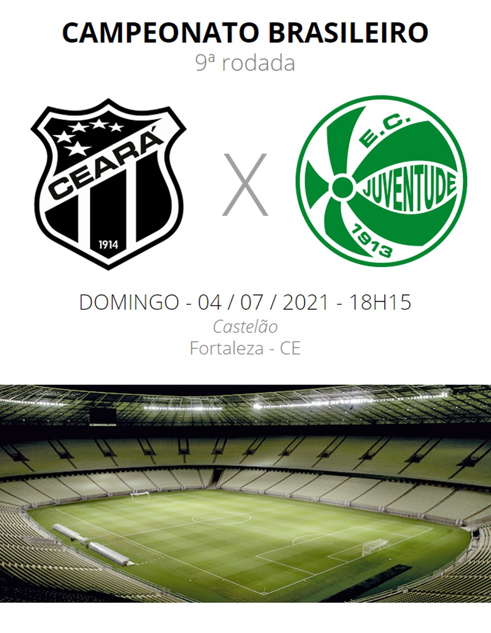 Ceara X Juventude Veja Onde Assistir Escalacoes Desfalques E Arbitragem Brasileirao Serie A Ge