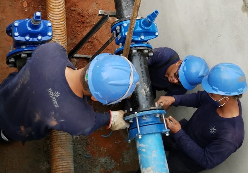 Instala&ccedil;&atilde;o de registro interrompe abastecimento de &aacute;gua em Sorocaba nesta quinta-feira &mdash; Foto: Divulga&ccedil;&atilde;o/Saae