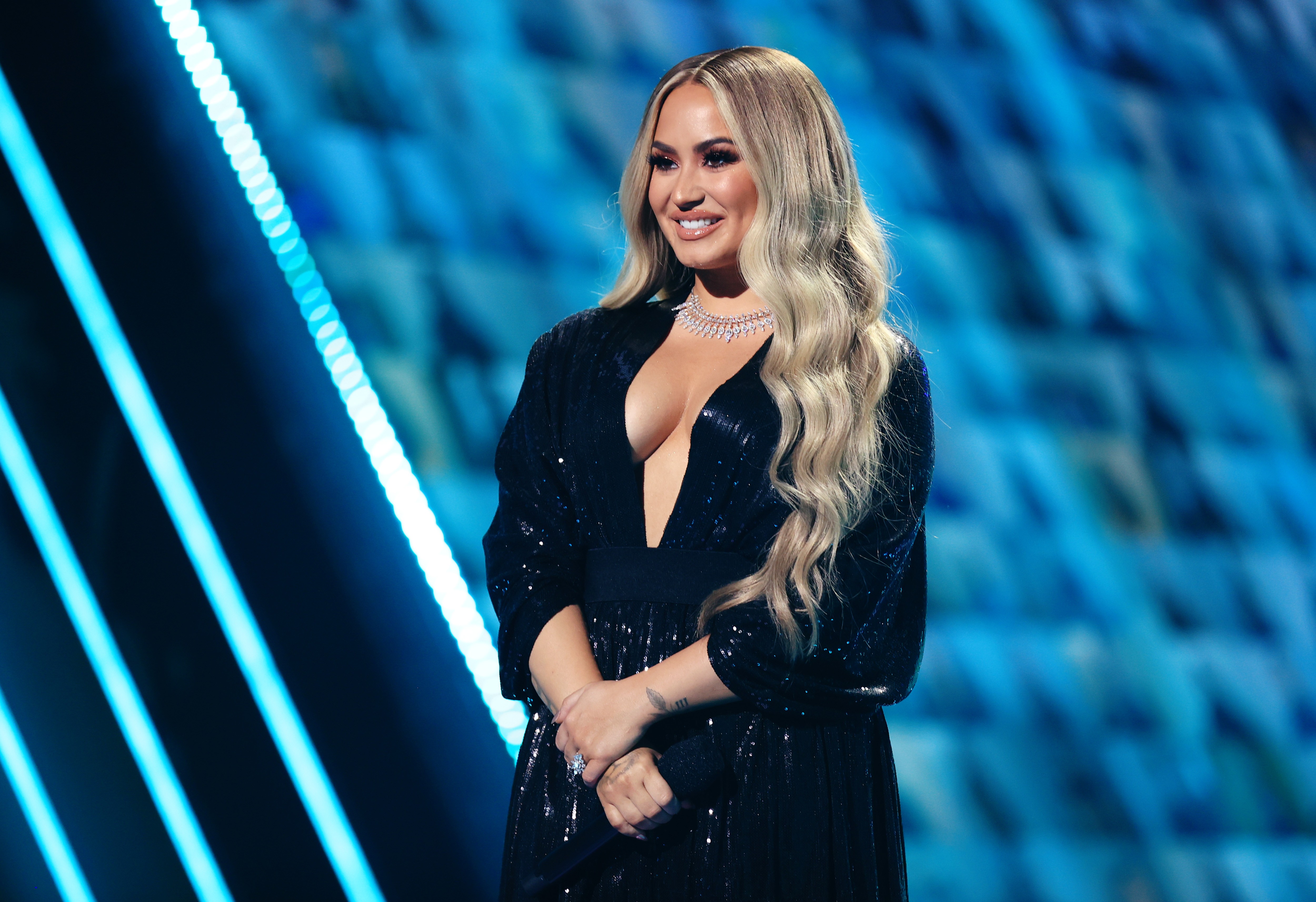 A cantora Demi Lovato no Peoples Choice Awards 2020 (Foto: NBCU Photo Bank via Getty Images)