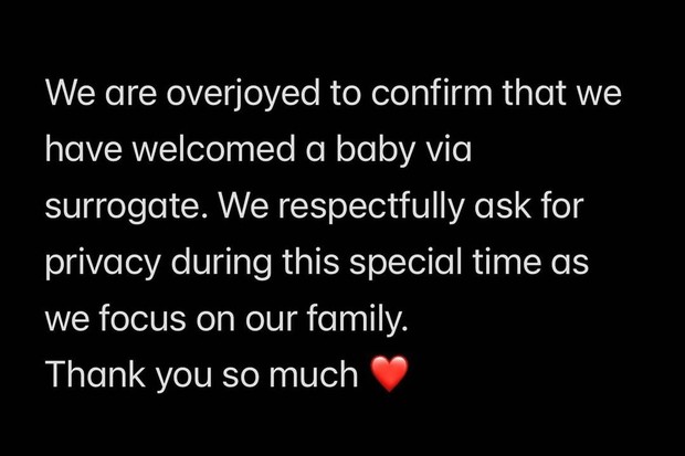 Nick Jonas anuncia nascimento de filho (Foto: Reprodução Instagram)