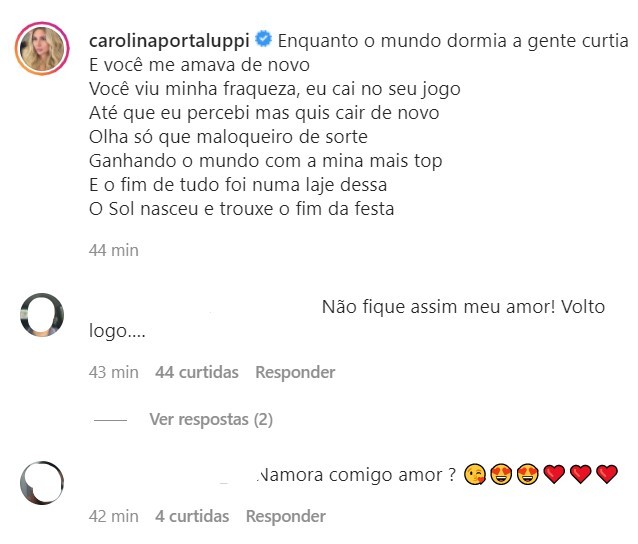 Carolina Portaluppi posta foto na praia e seguidor a pede em namoro (Foto: Reprodução / Instagram)