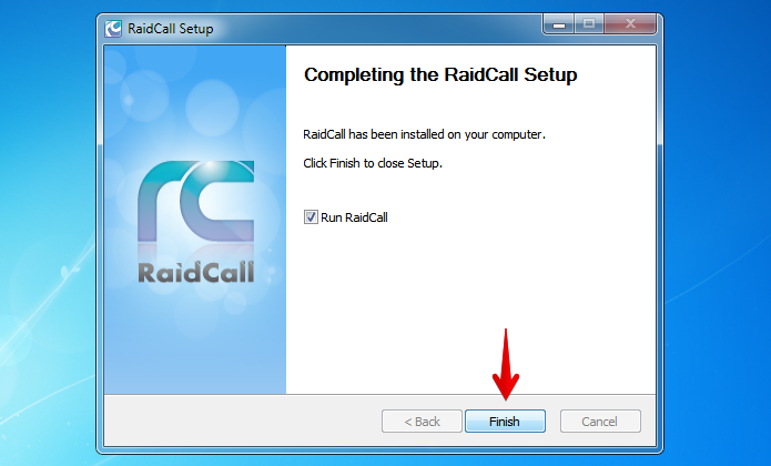 Finalizando a instalação do RaidCall (Foto: Reprodução/Helito Bijora) 