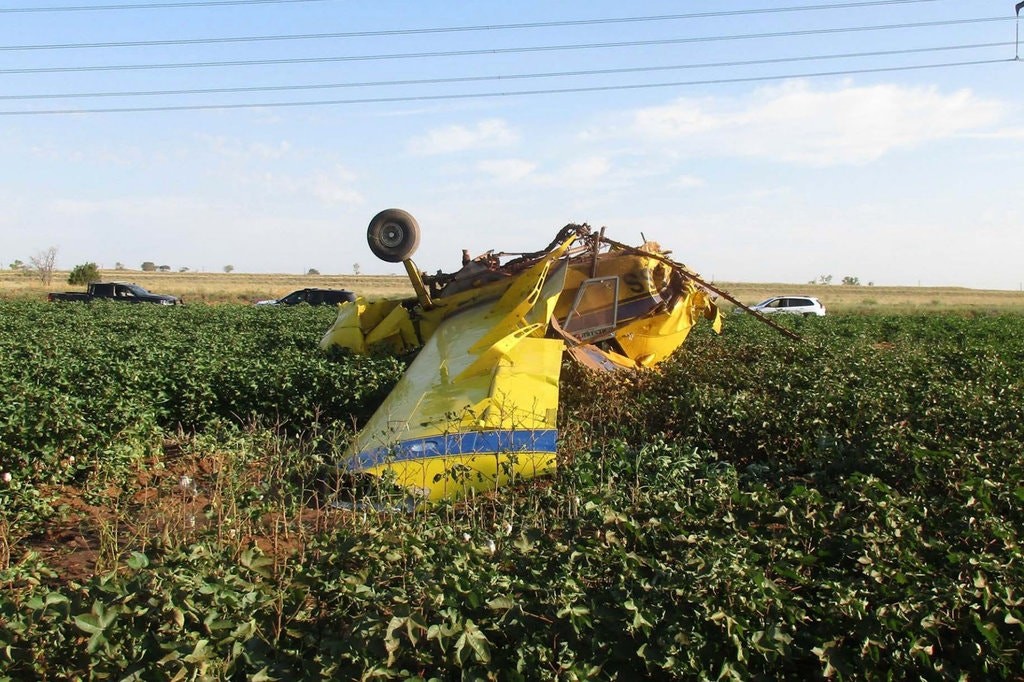 Avião ficou destruído (Foto: Administração Federal de Aviação)