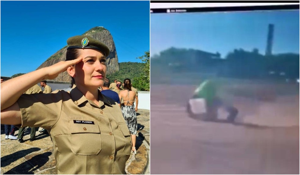 Vídeo mostra acidente com paraquedista do Exército em Boituva  — Foto: Arquivo Pessoal 