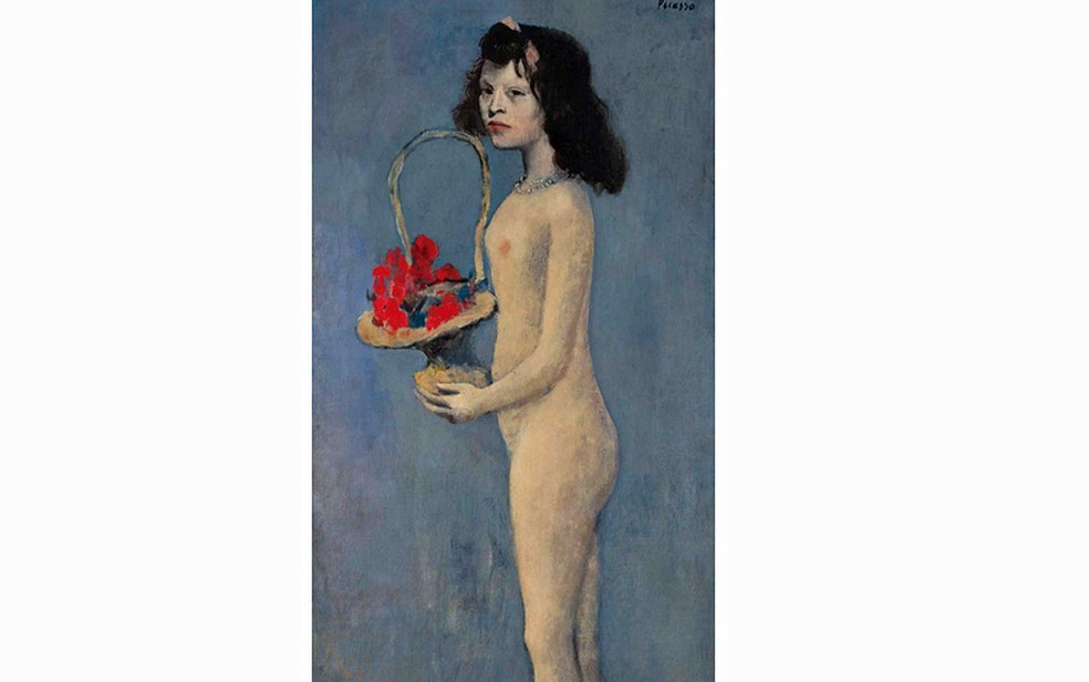 Quadro 'La fillette Ã  la corbeille fleurie' de Picasso Ã© leiloado por US$ 115 milhÃµes (Foto: ReproduÃ§Ã£o / Christie's)