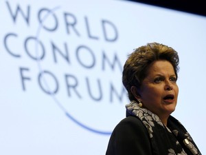 Dilma participa do Fórum Econômico Mundial, em Davos, na Suíça pela primeira vez. (Foto: Denis Balibouse/Reuters)