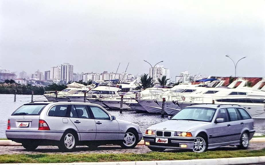 Um comparativo de 1997 entre BMW 328i Touring x Mercedes-Benz C 230 Touring