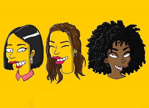 Manu Gavassi, Rafa Kalimann e Thelma Assis foram caracterizadas como personagens dos Simpsons' (Foto: Reprodução / Instagram Me Deixa Amarelo)