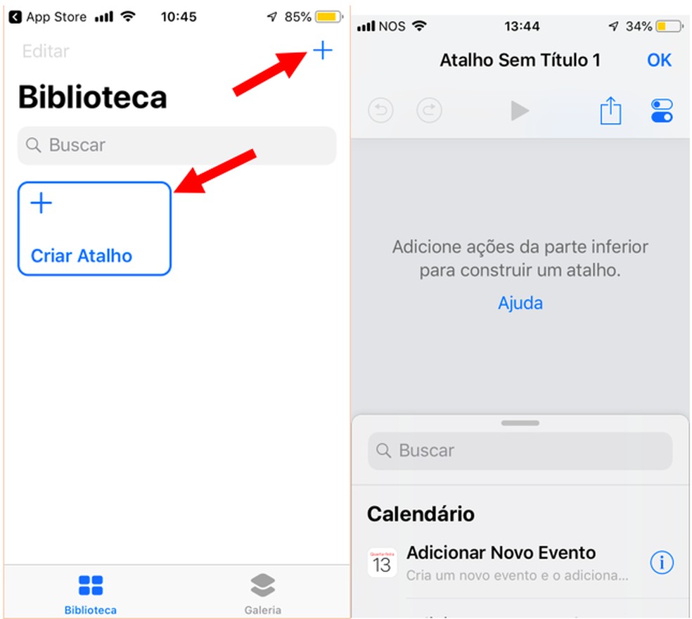 Crie seu atalho de forma simples e descomplicada no app Atalhos — Foto: Reprodução/Isabella Rocha  