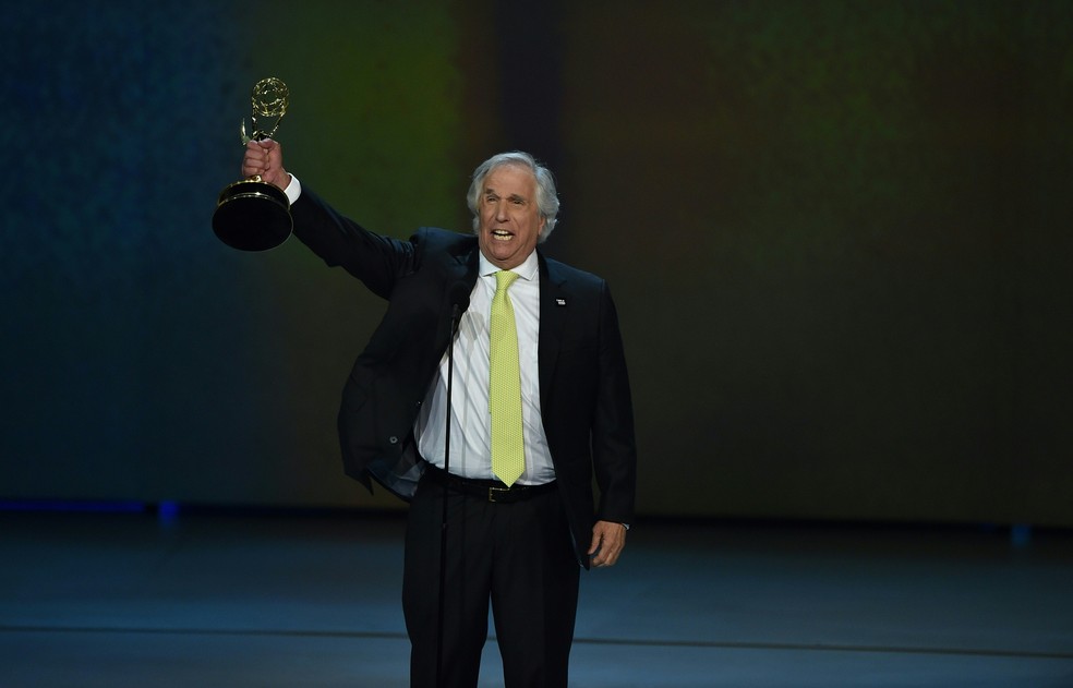 Henry Winkler vence seu primeiro prÃªmio do Emmy  â€” Foto: Robyn BECK / AFP