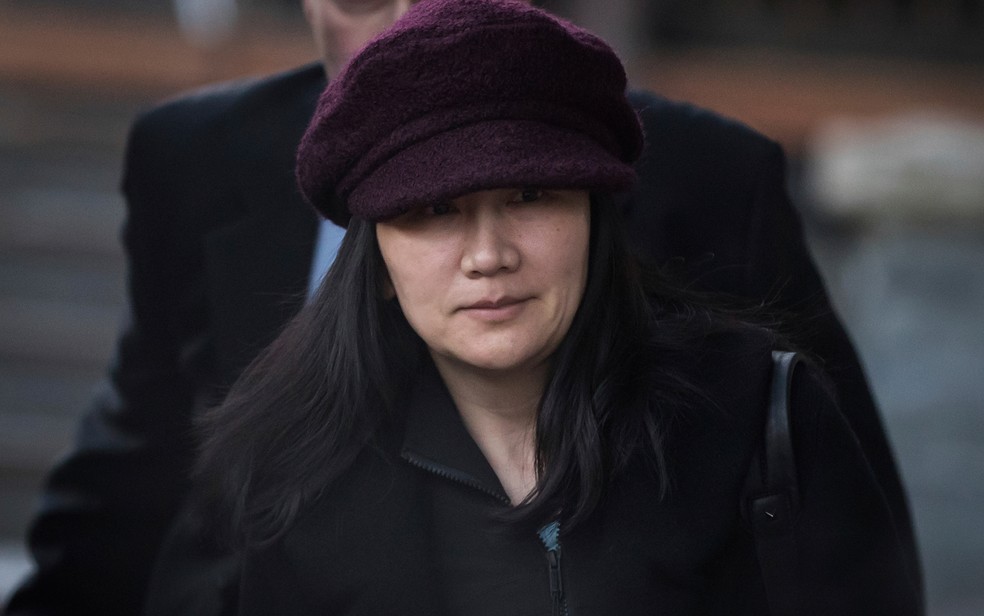 Meng Wanzhou comparece a audiÃªncia em tribunal do CanadÃ¡ nesta terÃ§a (29) â€” Foto: Darryl Dyck/The Canadian Press via AP