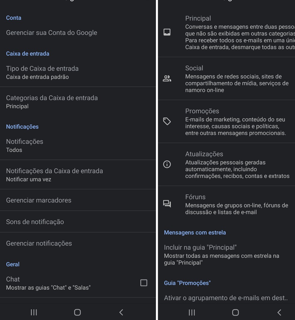 Ver várias caixas de entrada é possível no Gmail — Foto: Reprodução/Luiza Loubak