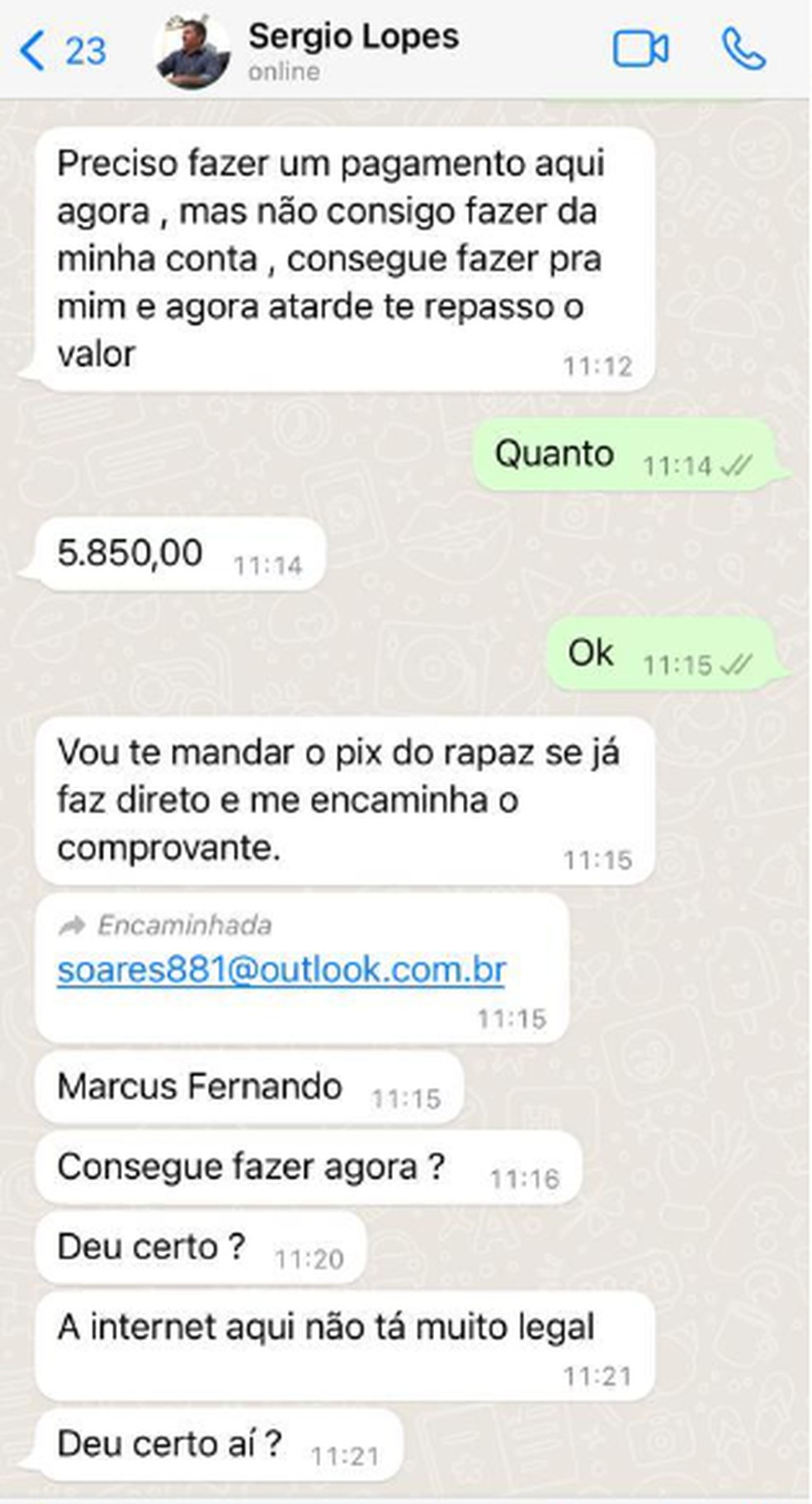 Prefeito Sérgio Lopes teve o nome usado para pedir dinheiro no whatsApp — Foto: Arquivo pessoal