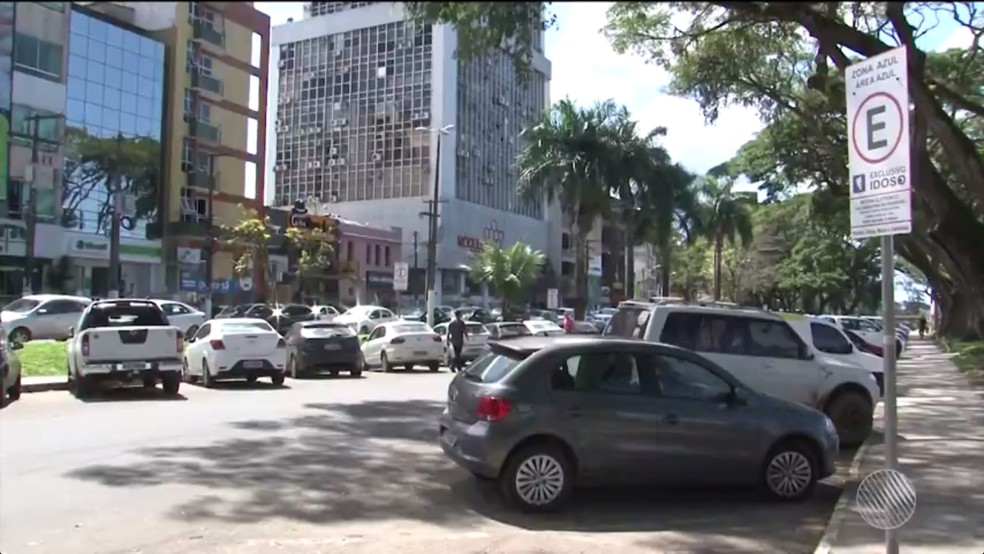 centro da cidade de Itabuna, no sul da Bahia (Foto: ReproduÃ§Ã£o/TV Santa Cruz)