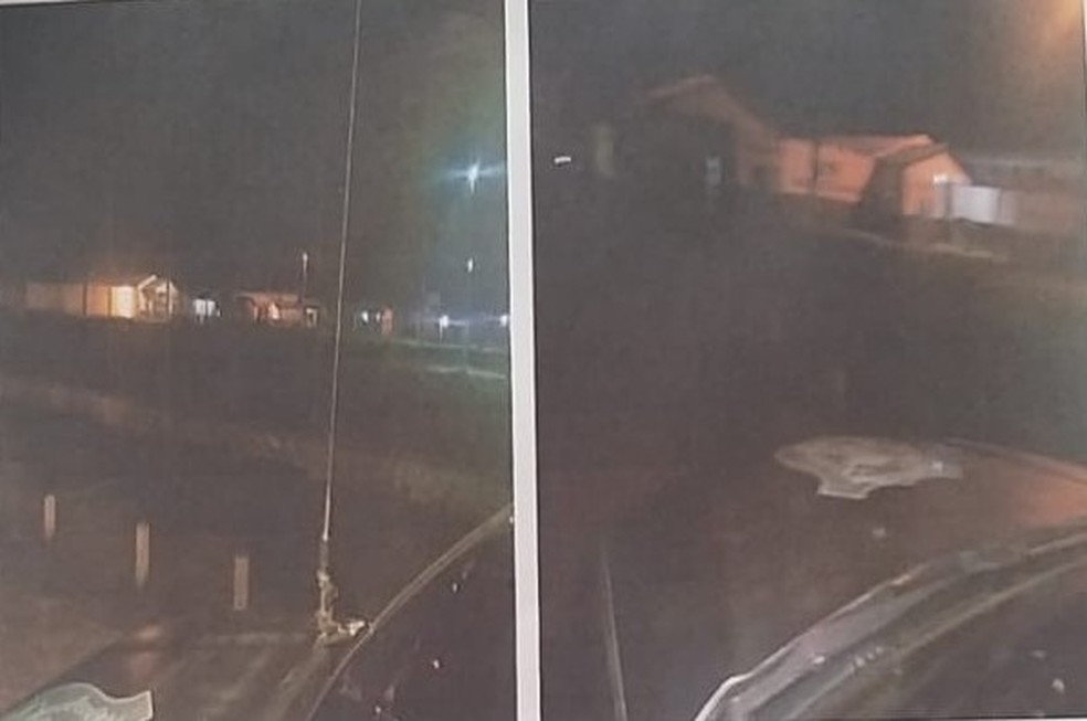Fotos anexadas ao processo mostram presídio à noite sem iluminação na parte externa — Foto: Reprodução