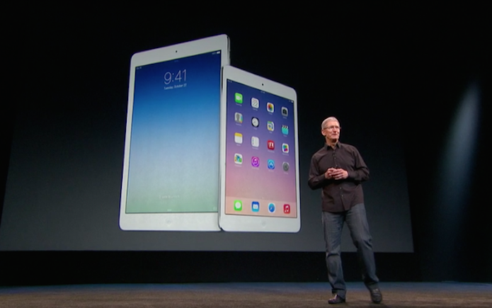 Tim Cook anuncia o iPad Air e o iPad mini 2 em 2013 (Foto: Divulga??o/Apple)