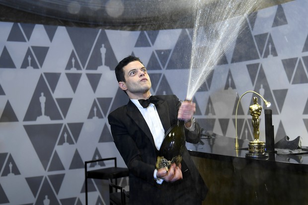 Rami Malek após vencer o Oscar de Melhor Ator (Foto: Getty Images)