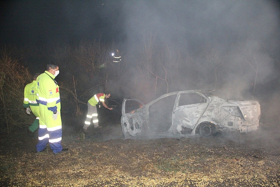 Não há registros de feridos no acidente. — Foto: Corpo de Bombeiros - MT