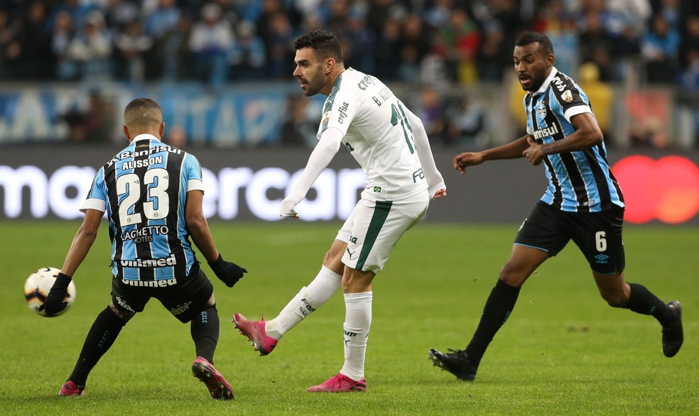 CapitÃ£o em 2018, Bruno Henrique caiu de produÃ§Ã£o depois da Copa AmÃ©rica â Foto: Cesar Greco/Ag. Palmeiras