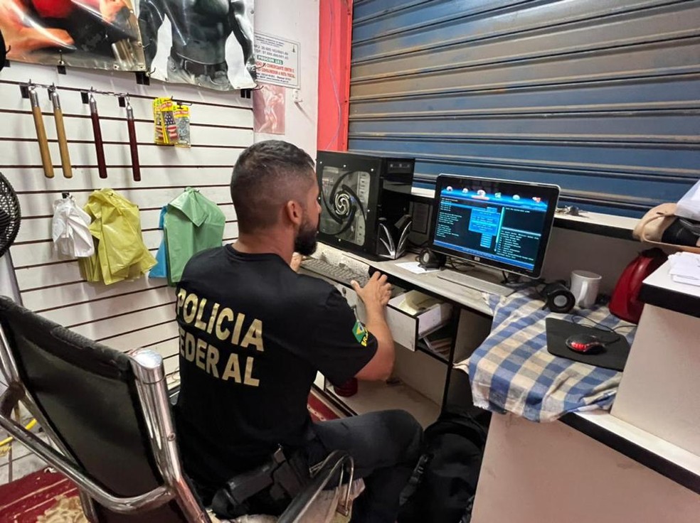 Polícia Federal deflagra operação contra crimes de pedofilia infantil, no DF — Foto: PF/Reprodução