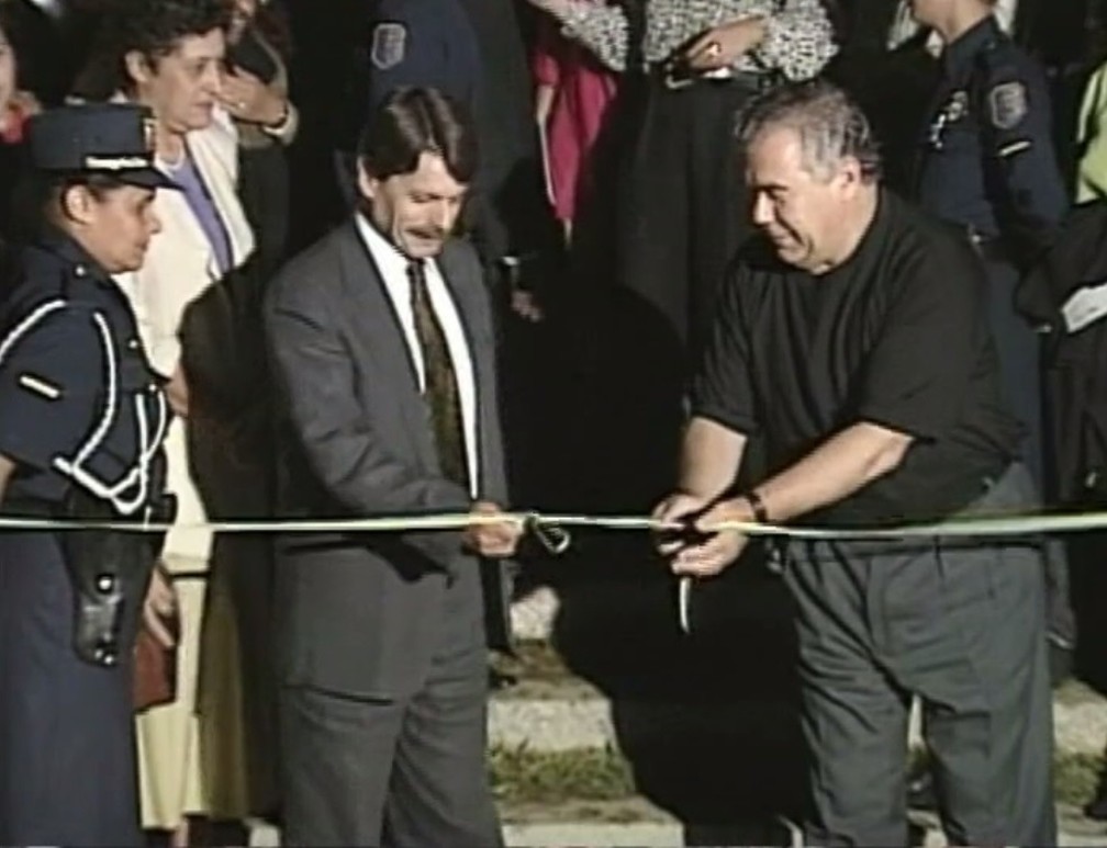 Jaime Lerner inaugura Ópera de Arame, em 1992 — Foto: Arquivo/RPC