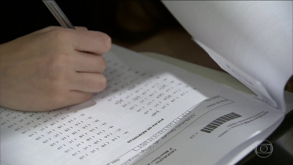 Encceja, exame em busca de certificação de ensino — Foto: Rede Globo/Reprodução