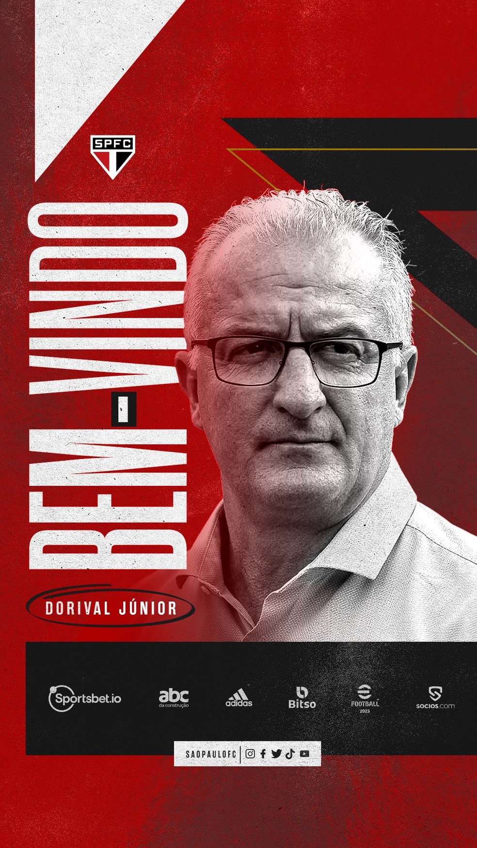 São Paulo anuncia Dorival Júnior — Foto: Reprodução