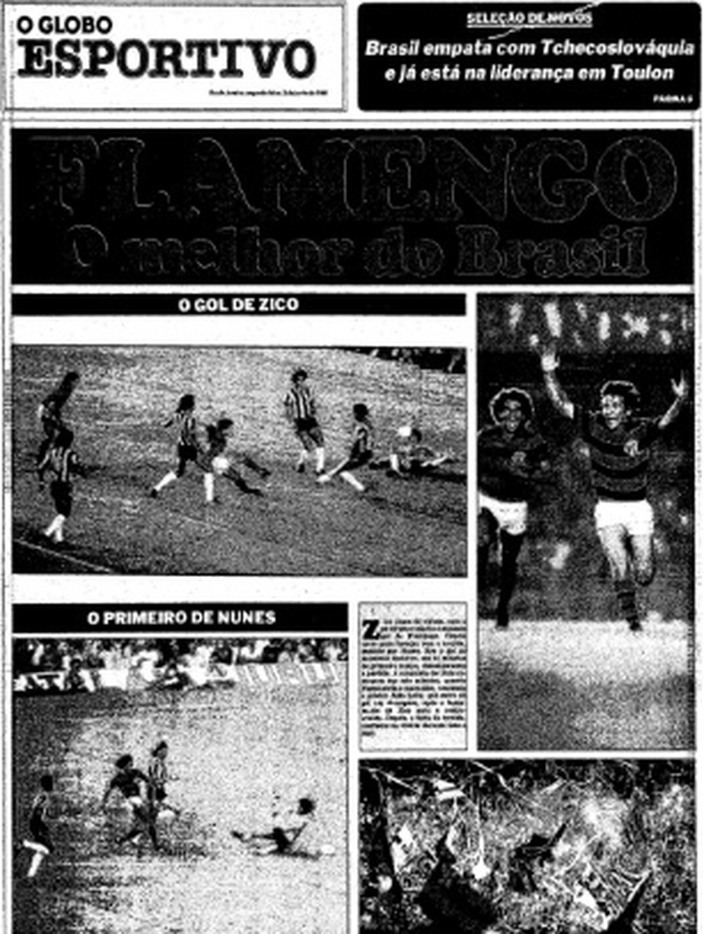⚽ Taça de Ouro de 1980 Campeão Clube de Regatas do Flamengo (Primeiro