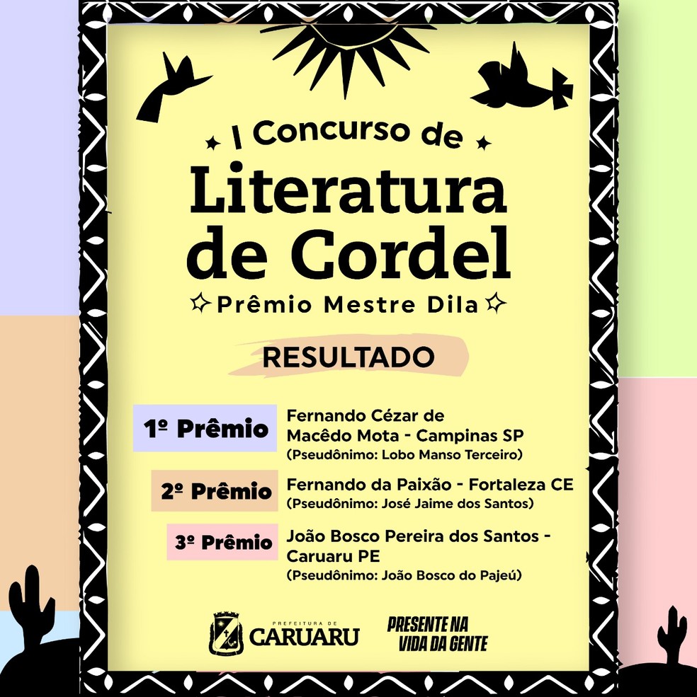 Concurso de Literatura de Cordel — Foto: Divulgação