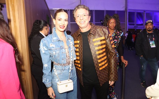 Boninho usa jaqueta de grife de R$ 40 mil no Rock in Rio com Ana Furtado