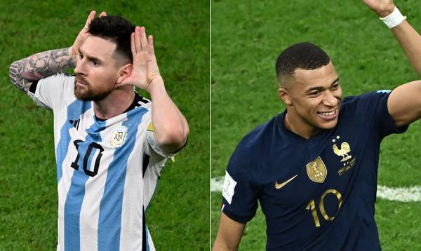 Números de Argentina e França na Copa do Mundo