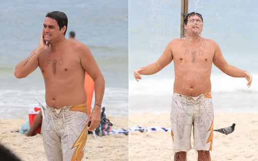 Felipe Dylon Se Refresca Em Ducha Em Praia No Rio Quem Quem News