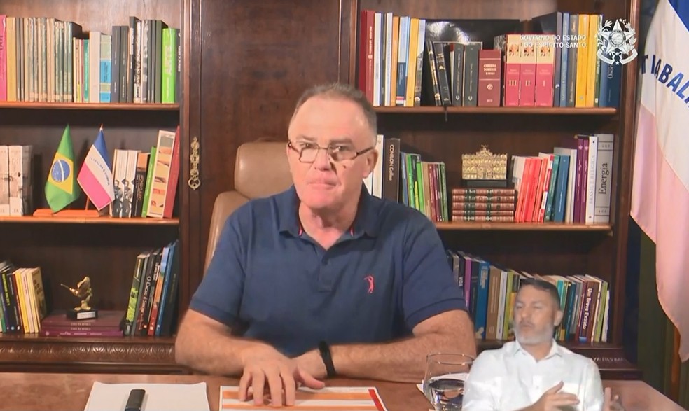 Governador anuncia abertura parcial do comércio no ES  — Foto: Reprodução/ Governo do ES 