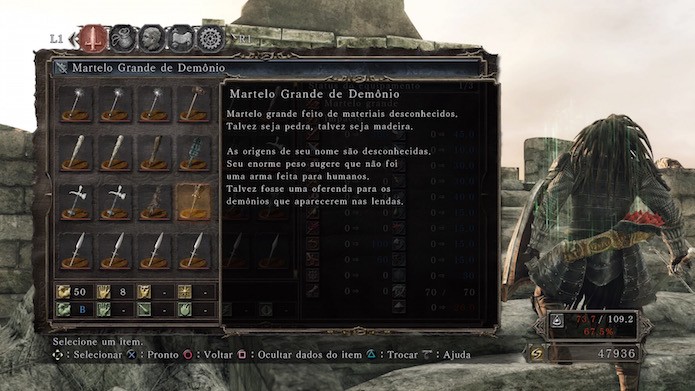 Dark Souls 2: Scholar of the First Sin: Martelo Grande de Demônio (Foto: Reprodução/Victor Teixeira)