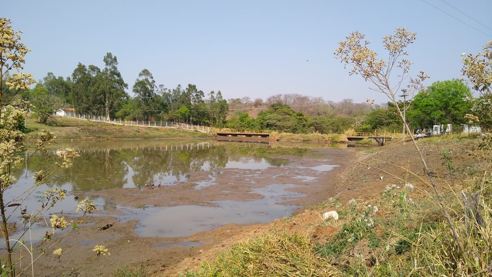 Represa do rio São José dos Dourados está operando com apenas 30% da sua capacidade em Mirassol — Foto: Divulgação/Sanessol 