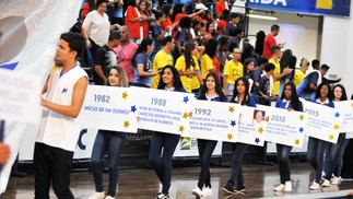 Desfile de Abertura Intercolegial 40 anos - Arena Carioca 1 - Parque Olímpico da Barra — Foto: Ari Gomes